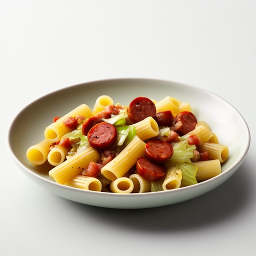 Rigatoni med salsiccia och kål – receptbild