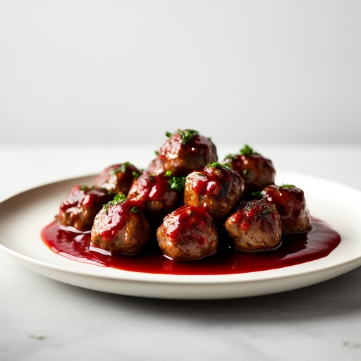 Älgköttbullar med tranbärssylt – receptbild