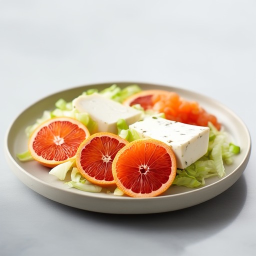 Bakad fetaost med grapefrukt och fänkål – receptbild