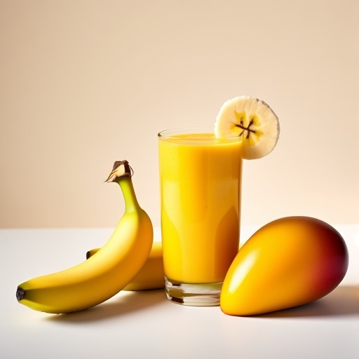 Banan och mangosmoothie – receptbild