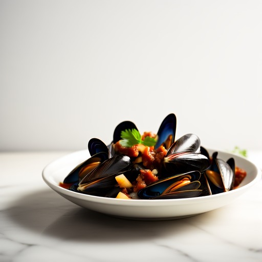 Blåmusslor med äpplecider och chorizo – receptbild