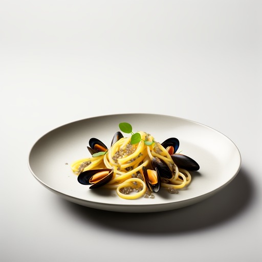 Citronlinguine med forellrom och pilgrimsmusslor – receptbild