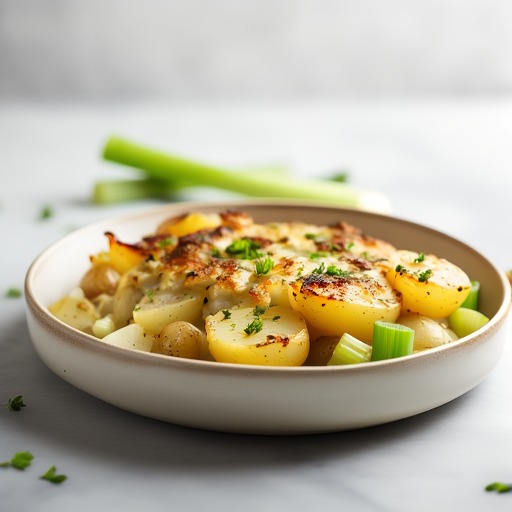 Färsgratäng med potatis och rotselleri – receptbild