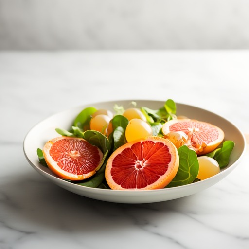 Grapefruktsallad med honungsdressing – receptbild