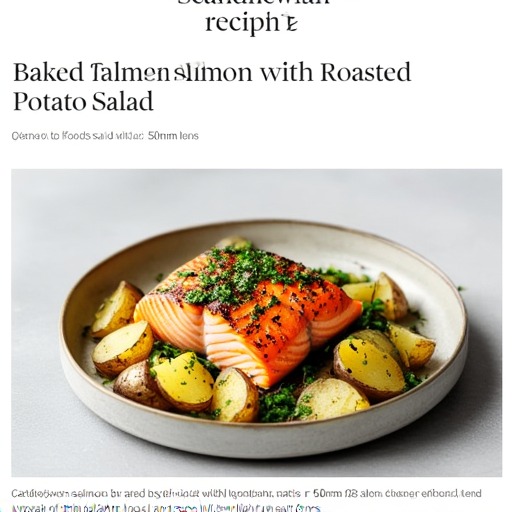 Inkokt lax med rostad potatissallad – receptbild