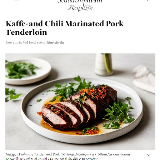 Kaffe- och chilimarinad fläskytterfilé – receptbild