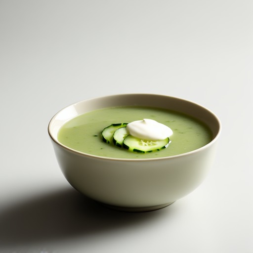 Kall gurksoppa med syrlig rädistopping – receptbild