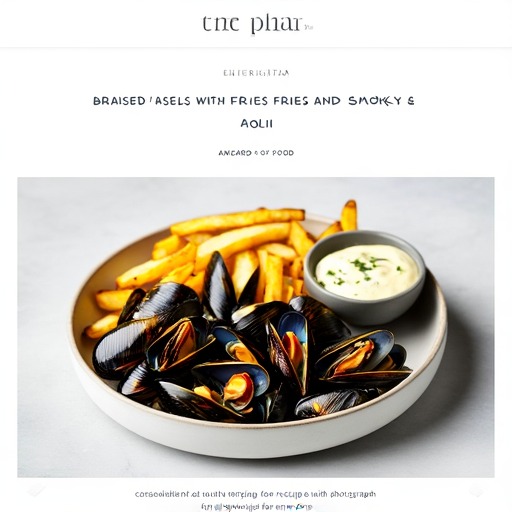 Kokta musslor med pommes och rökig aioli – receptbild
