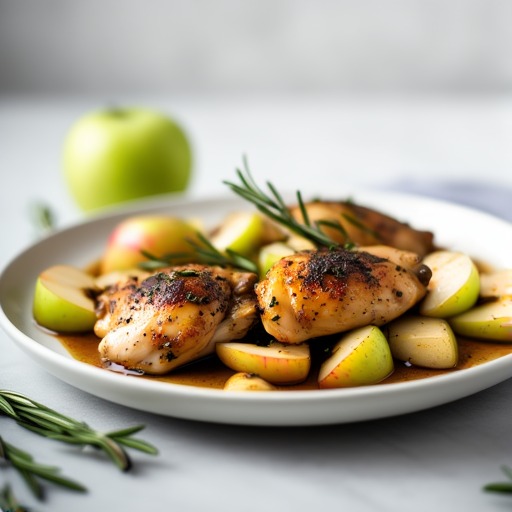 Kyckling med äpple & rosmarin – receptbild