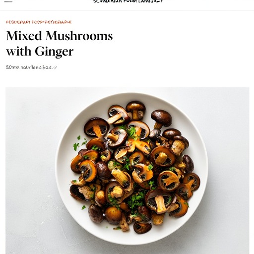 Mixed Mushrooms with Ginger – receptbild